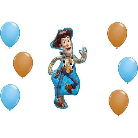 LOONBALLOON 44in. Woody Theme Balloon, Latex Set Cartoons Movie Character Balloons LB-96782